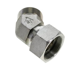 UN 2''-12 x UN 2''-12 F/M Zinc plated Steel 45 deg Elbow Fitting ORFS 250 Bar - Hydraulic