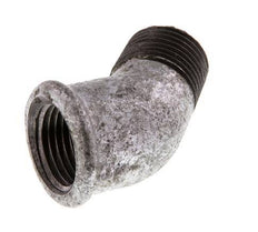 Rp 1/2'' x R 1/2'' F/M Zinc plated Cast iron 45 deg Elbow Fitting 25 Bar [2 Pieces]