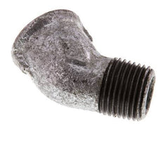 Rp 1/2'' x R 1/2'' F/M Zinc plated Cast iron 45 deg Elbow Fitting 25 Bar [2 Pieces]