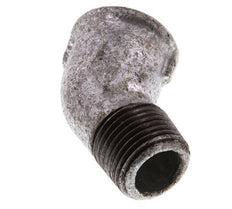 Rp 1/2'' x R 1/2'' F/M Zinc plated Cast iron 45 deg Elbow Fitting 25 Bar [2 Pieces]