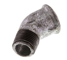 Rp 1/2'' x R 1/2'' F/M Zinc plated Cast iron 45 deg Elbow Fitting 25 Bar [2 Pieces]