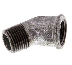 Rp 1/2'' x R 1/2'' F/M Zinc plated Cast iron 45 deg Elbow Fitting 25 Bar [2 Pieces]