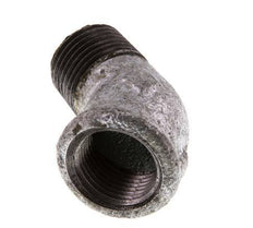 Rp 1/2'' x R 1/2'' F/M Zinc plated Cast iron 45 deg Elbow Fitting 25 Bar [2 Pieces]