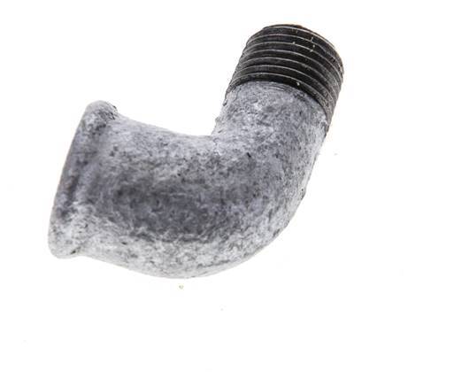 Rp 1/4'' x R 1/4'' F/M Zinc plated Cast iron 90 deg Elbow Fitting 25 Bar [5 Pieces]