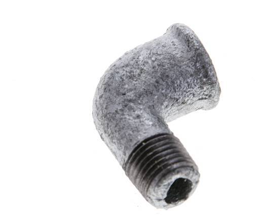 Rp 1/4'' x R 1/4'' F/M Zinc plated Cast iron 90 deg Elbow Fitting 25 Bar [5 Pieces]