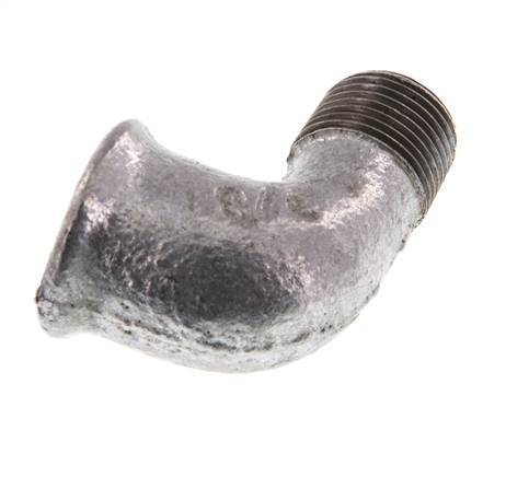 Rp 3/8'' x R 3/8'' F/M Zinc plated Cast iron 90 deg Elbow Fitting 25 Bar [2 Pieces]