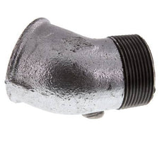 Rp 1 1/2'' x R 1 1/2'' F/M Zinc plated Cast iron 45 deg Elbow Fitting 25 Bar
