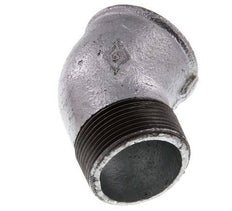Rp 1 1/2'' x R 1 1/2'' F/M Zinc plated Cast iron 45 deg Elbow Fitting 25 Bar