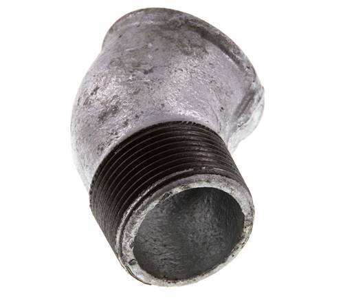 Rp 1 1/4'' x R 1 1/4'' F/M Zinc plated Cast iron 45 deg Elbow Fitting 25 Bar
