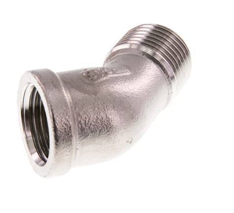 Rp 1/2'' x R 1/2'' F/M Stainless steel 45 deg Elbow Fitting 16 Bar