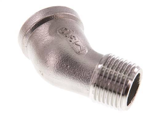 Rp 1/2'' x R 1/2'' F/M Stainless steel 45 deg Elbow Fitting 16 Bar