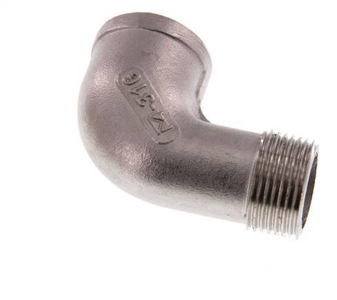 Rp 3/4'' x R 3/4'' F/M Stainless steel 90 deg Elbow Fitting 10 Bar