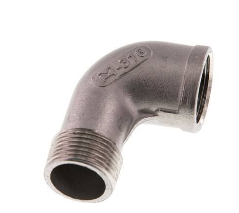 Rp 3/4'' x R 3/4'' F/M Stainless steel 90 deg Elbow Fitting 10 Bar