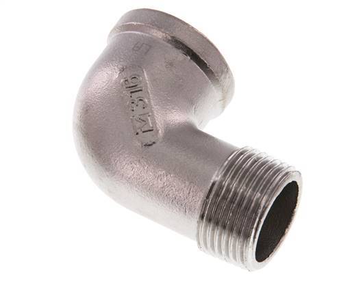 Rp 1'' x R 1'' F/M Stainless steel 90 deg Elbow Fitting 16 Bar