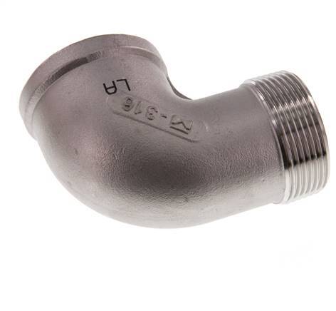 Rp 1 1/2'' x R 1 1/2'' F/M Stainless steel 90 deg Elbow Fitting 16 Bar