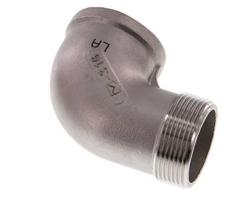 Rp 1 1/2'' x R 1 1/2'' F/M Stainless steel 90 deg Elbow Fitting 16 Bar