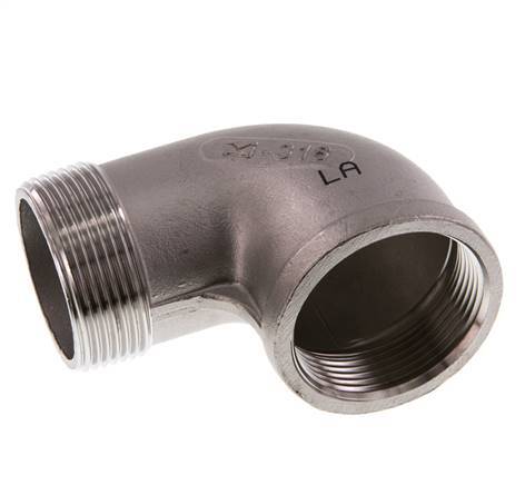 Rp 1 1/2'' x R 1 1/2'' F/M Stainless steel 90 deg Elbow Fitting 16 Bar
