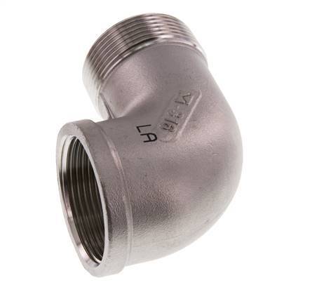Rp 1 1/2'' x R 1 1/2'' F/M Stainless steel 90 deg Elbow Fitting 16 Bar