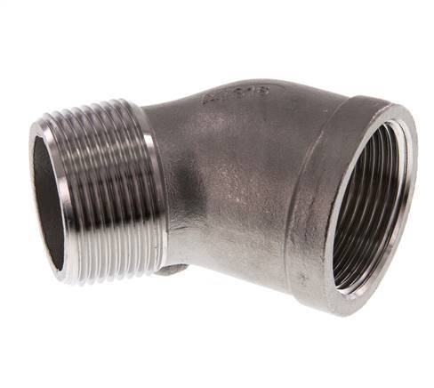 Rp 1 1/4'' x R 1 1/4'' F/M Stainless steel 45 deg Elbow Fitting 16 Bar