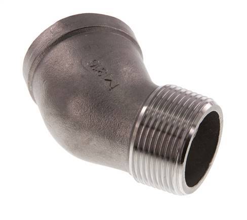 Rp 1 1/4'' x R 1 1/4'' F/M Stainless steel 45 deg Elbow Fitting 16 Bar