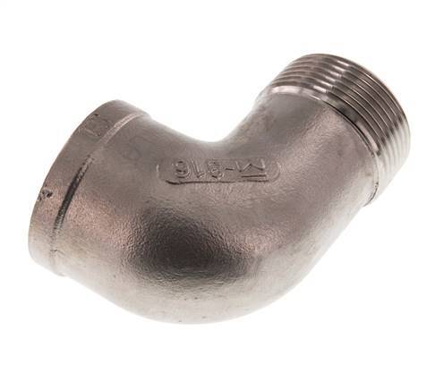 Rp 1 1/4'' x R 1 1/4'' F/M Stainless steel 90 deg Elbow Fitting 10 Bar
