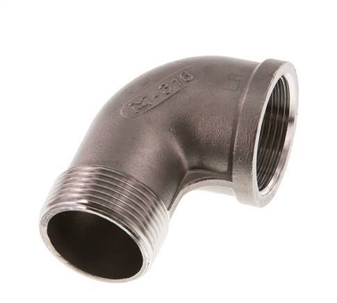 Rp 1 1/4'' x R 1 1/4'' F/M Stainless steel 90 deg Elbow Fitting 16 Bar