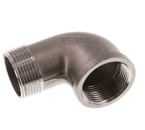 Rp 1 1/4'' x R 1 1/4'' F/M Stainless steel 90 deg Elbow Fitting 16 Bar