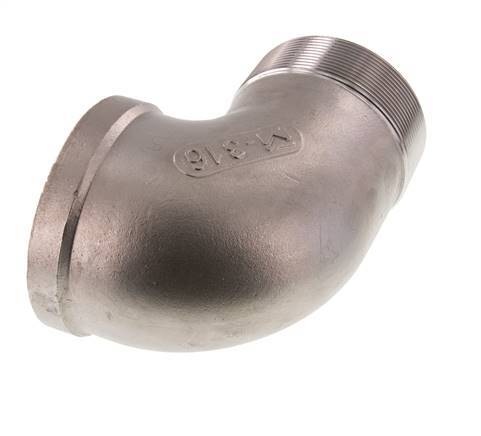 Rp 3'' x R 3'' F/M Stainless steel 90 deg Elbow Fitting 16 Bar