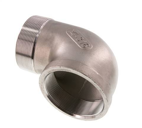Rp 3'' x R 3'' F/M Stainless steel 90 deg Elbow Fitting 16 Bar