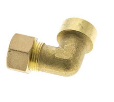 G 1/2'' x 14mm Brass 90 deg Elbow Compression Fitting 89 Bar DIN EN 1254-2