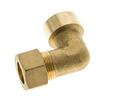 G 1/2'' x 15mm Brass 90 deg Elbow Compression Fitting 82 Bar DIN EN 1254-2