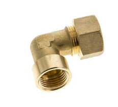 G 1/2'' x 16mm Brass 90 deg Elbow Compression Fitting 76 Bar DIN EN 1254-2