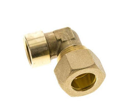 G 1/2'' x 18mm Brass 90 deg Elbow Compression Fitting 67 Bar DIN EN 1254-2