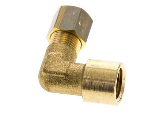 G 1/4'' x 8mm Brass 90 deg Elbow Compression Fitting 135 Bar DIN EN 1254-2