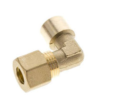 G 1/4'' x 10mm Brass 90 deg Elbow Compression Fitting 95 Bar DIN EN 1254-2