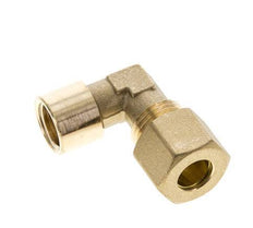 G 1/4'' x 10mm Brass 90 deg Elbow Compression Fitting 95 Bar DIN EN 1254-2
