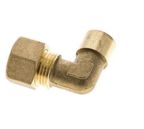 Pipe Fitting, Elbow, 90-Degree, Lead Free Brass, 1/4 Compression x
