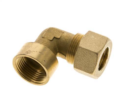 G 3/4'' x 18mm Brass 90 deg Elbow Compression Fitting 67 Bar DIN EN 1254-2