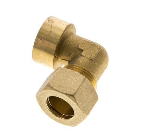 G 3/4'' x 18mm Brass 90 deg Elbow Compression Fitting 67 Bar DIN EN 1254-2
