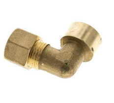 G 3/8'' x 10mm Brass 90 deg Elbow Compression Fitting 95 Bar DIN EN 1254-2