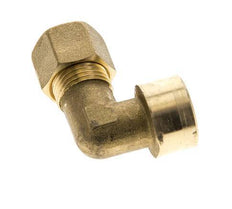 G 3/8'' x 10mm Brass 90 deg Elbow Compression Fitting 95 Bar DIN EN 1254-2