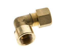 G 3/8'' x 10mm Brass 90 deg Elbow Compression Fitting 95 Bar DIN EN 1254-2