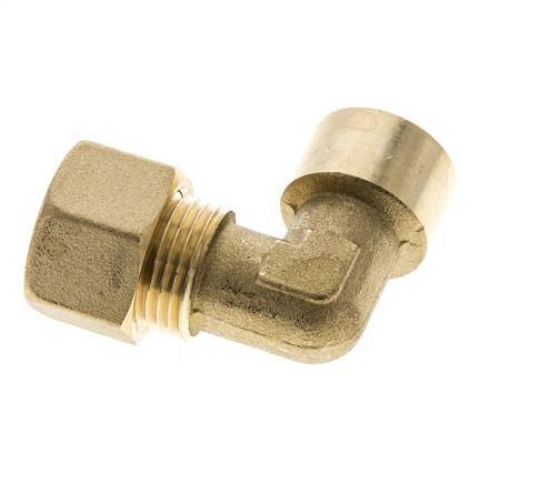 G 3/8'' x 12mm Brass 90 deg Elbow Compression Fitting 75 Bar DIN EN 1254-2