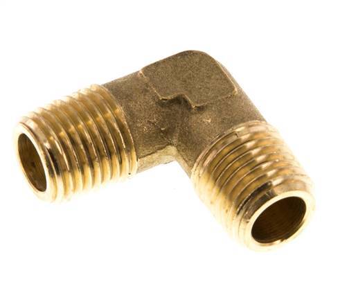 R 1/4'' Male Brass 90 deg Elbow Fitting 16 Bar [2 Pieces]