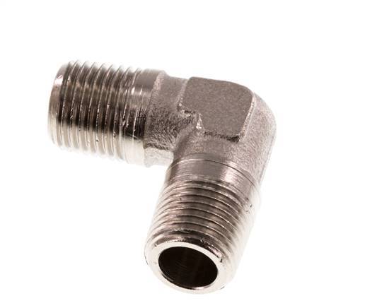 R 1/8'' Male Nickel plated Brass 90 deg Elbow Fitting 16 Bar [5 Pieces]