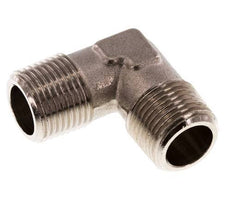 R 3/8'' Male Nickel plated Brass 90 deg Elbow Fitting 16 Bar [2 Pieces]