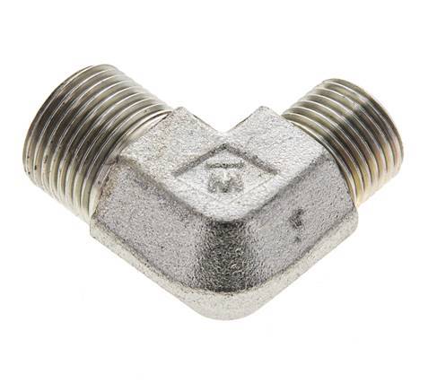 UN 13/16''-16 x UN 11/16''-16 Male Zinc plated Steel 90 deg Elbow Fitting ORFS 630 Bar - Hydraulic