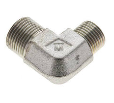 UN 13/16''-16 x UN 11/16''-16 Male Zinc plated Steel 90 deg Elbow Fitting ORFS 630 Bar - Hydraulic