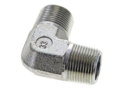 3/4'' NPT Male Zinc plated Steel 90 deg Elbow Fitting 200 Bar - Hydraulic