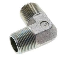 1'' NPT Male Zinc plated Steel 90 deg Elbow Fitting 160 Bar - Hydraulic
